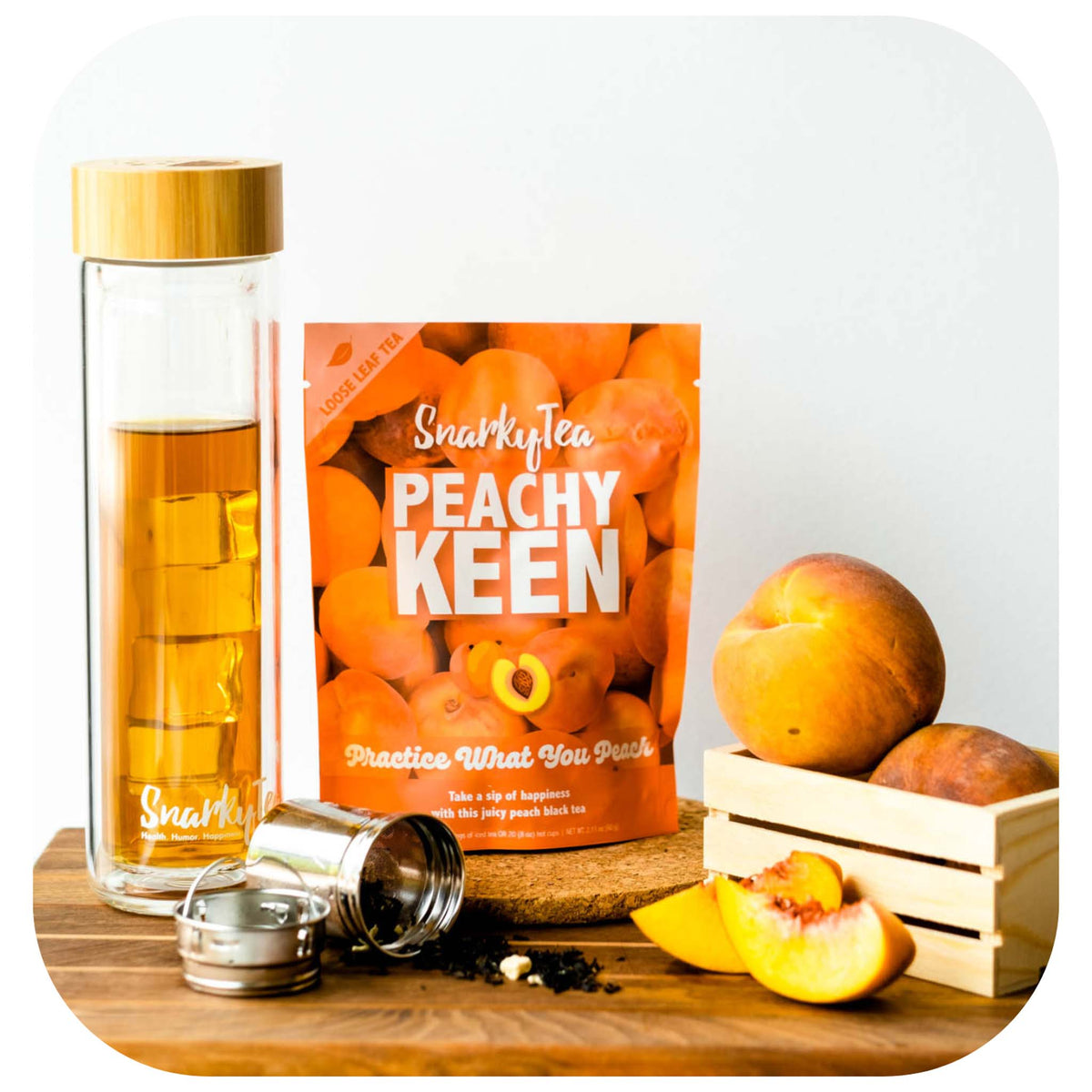 Peach Apricot Honeybush Herbal Tea - 'Just Peachy' Iced or Hot