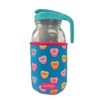 Mason Jar Sleeve - Valentine's Conversation Hearts Design