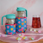 Mason Jar Sleeve - Valentine's Conversation Hearts Design